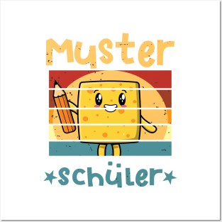 Musterschüler 1. Klasse Schulbeginn T shirt Posters and Art